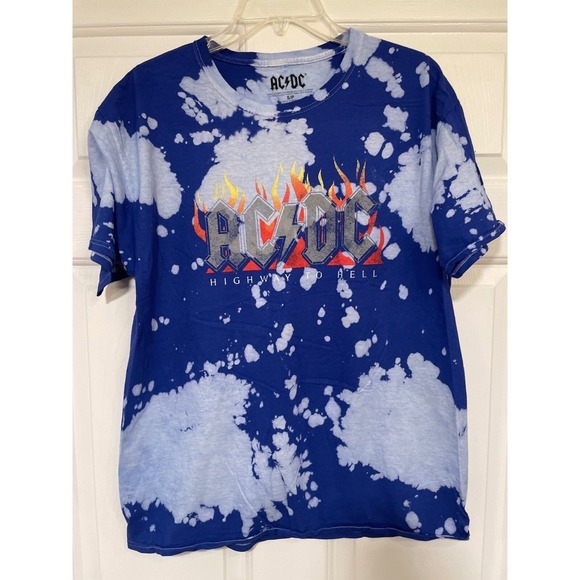 AC/DC Other - S ACDC Highway To Hell AC/DC‎ Licensed Shirt Bleach Graphic Print Rock Band